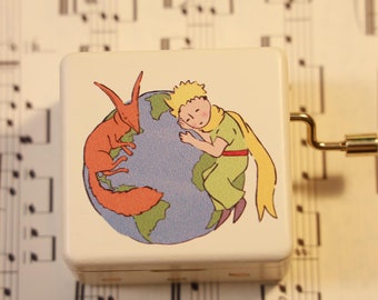 Personalized  Little Prince  Music Box / Engraved Name Custom Gift /  Newborn Babyboy Keepsake / Mother's Day Gift