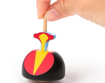 Volcanic Spinning Top/ Vintage Gifts / Wood Toy / Party Favor Toy / Old Time Toy / Gift for Friend / Gift for Boy/Birthday Gift/Vintage Toy