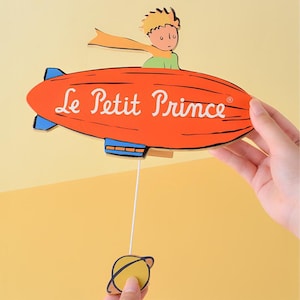 The Little Prince Music Box/Pull String Music Box/Wall Décor/Airship Music Gift/Home Decor/Kid Room Decor/Housewarming Gift/ Boy Toys