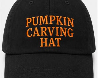 Embroidered Pumpkin Carving Hat, Unisex, Adult