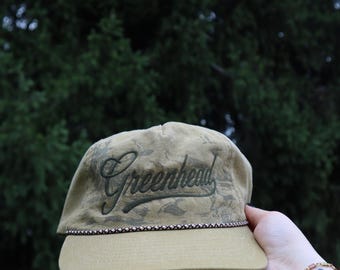 Faded Green/Yellow Greenhead Mallard Duck Hunting Hat