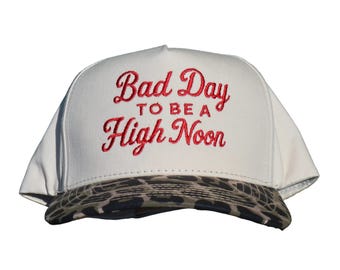 Embroidered It's a bad day to be a high, Leopard Print, Unisex, Adult, Hat