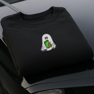 Embroidered 'Dew Ghost Soda' Hoodie or Crew Neck, Long Sleeve, Classic fit, Unisex, Adult