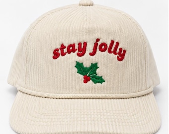 Stay Jolly Ivory Corduroy Rope Cap | KDM Vintage