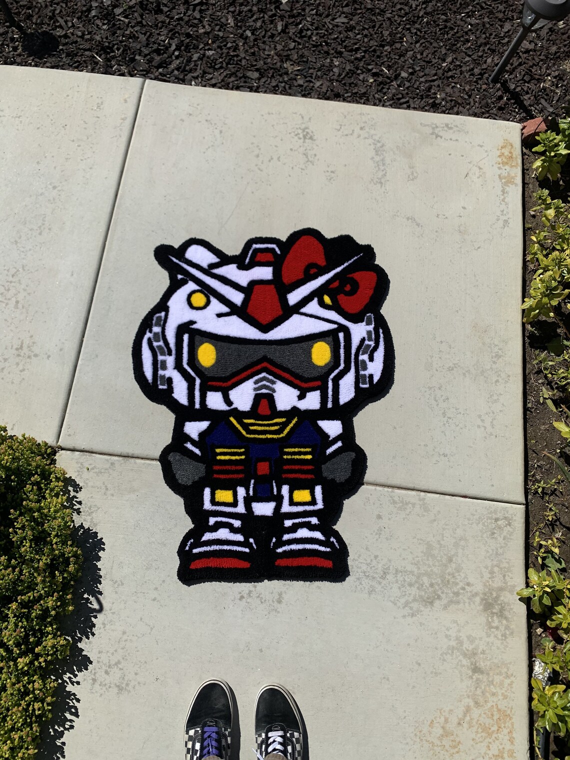 Hello Kitty Gundam Rug - Etsy