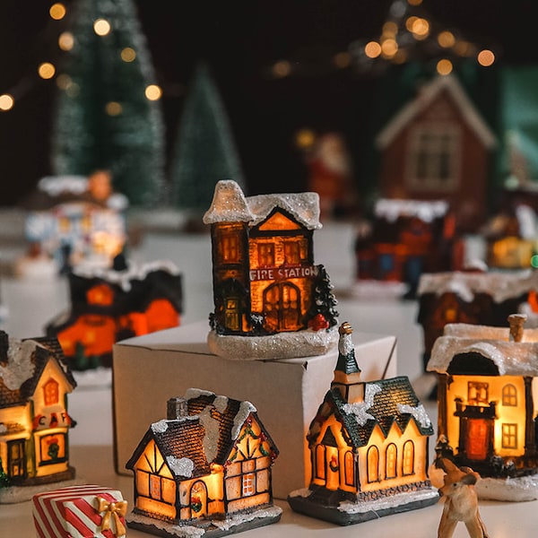 Creative Snow House Night Light Cute Desktop Christmas Decoration Gift