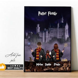 Benutzerdefinierte Familienporträt | Familie, Paar, Bester Freund, Geschwister, Lehrer, Mama, Papa Geschenk | Personalisierte Asap Geschenke.
