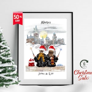 regalo di Natale personalizzato per coppia - BFF - famiglia - migliore amica - decorazioni per la casa Natale - stampe digitali