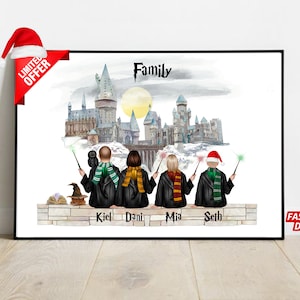 Gepersonaliseerd kerstcadeau voor familie - beste vriend - Kerstmis - één huisdier is gratis - digitale prints