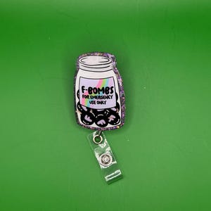 Funny “F-Bomb” Badge Reel – Cheeky Office Humor, ID holder