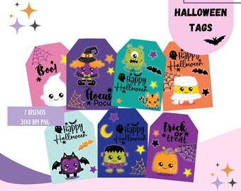 halloween tags, halloween labels, gift tags