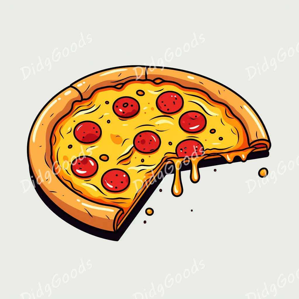 Pizza Clipart Bundle 15 High Quality Jpgs, Digital Download, Card ...