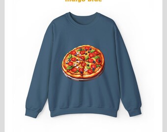 Pizza Sweatshirt, Food Lover Graphic Jumper, Funny Foodie Apparel, Gift for Pizza Lovers, Casual Pullover, Unisex Crewneck