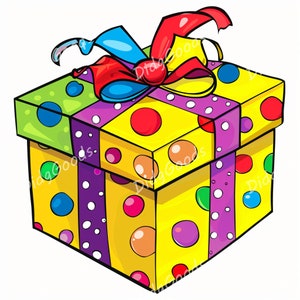 Presents Clip Art, Bright Gift Boxes Clip Art, Giftbox Clip Art, Birthday Present Boxes Digital Clip Art - Instant Download, Card Making