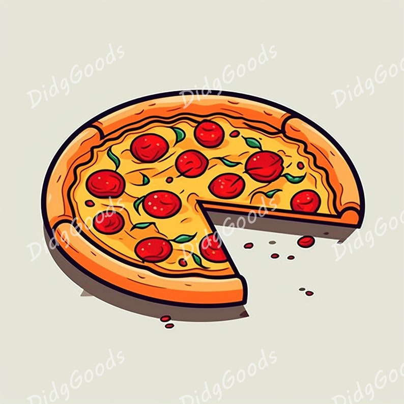 Pizza Clipart Bundle 15 High Quality Jpgs, Digital Download, Card ...