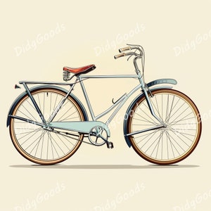 Fahrrad Clipart, 14 hochwertige JPG 3000x3000 pix, 300 DPI, digitaler Download, Kartenherstellung, printable Art