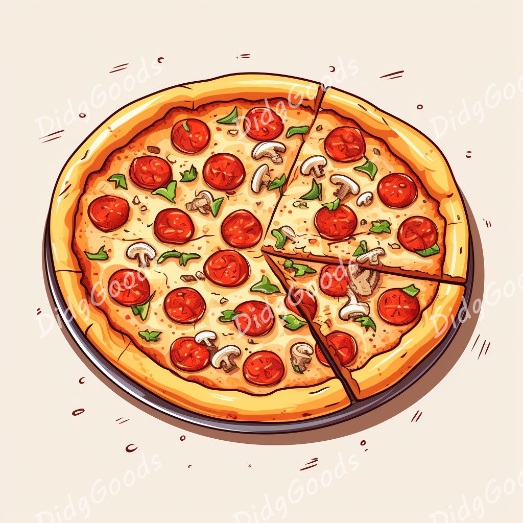 Pizza Clipart Bundle 15 High Quality Jpgs, Digital Download, Card ...