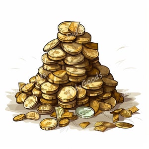 Pacchetto clipart denaro 25 JPG di alta qualità, download digitale, creazione di biglietti, creazione di carta digitale