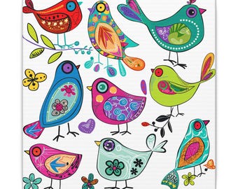 Colorful Bird Art Canvas Wall Decor, Whimsical Bird-Themed Home Accent, Bird Lovers Gift, Nature-Inspired Wall Art, Bright and [...]