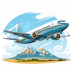 Plane clipart Bundle 24 High Quality JPGs, Digital Download, Card Making, Digital Paper Craft