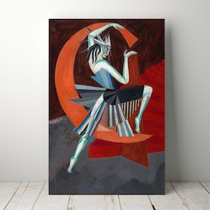Impresión, lienzo y póster de suprematismo cubofuturista, Aleksandra Ekster, réplica de calidad de obra maestra clásica del art déco, Salomé, Oscar Wilde