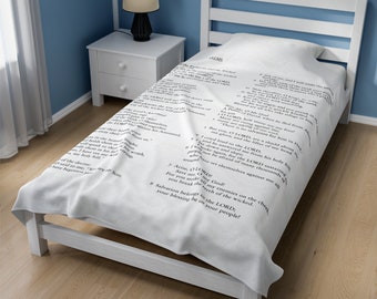 Bible Pages Blanket, Psalms Blanket, Minky Plush Blanket, Christian, Scripture, Bible Verse,Bible Study Gift, gift for family,
