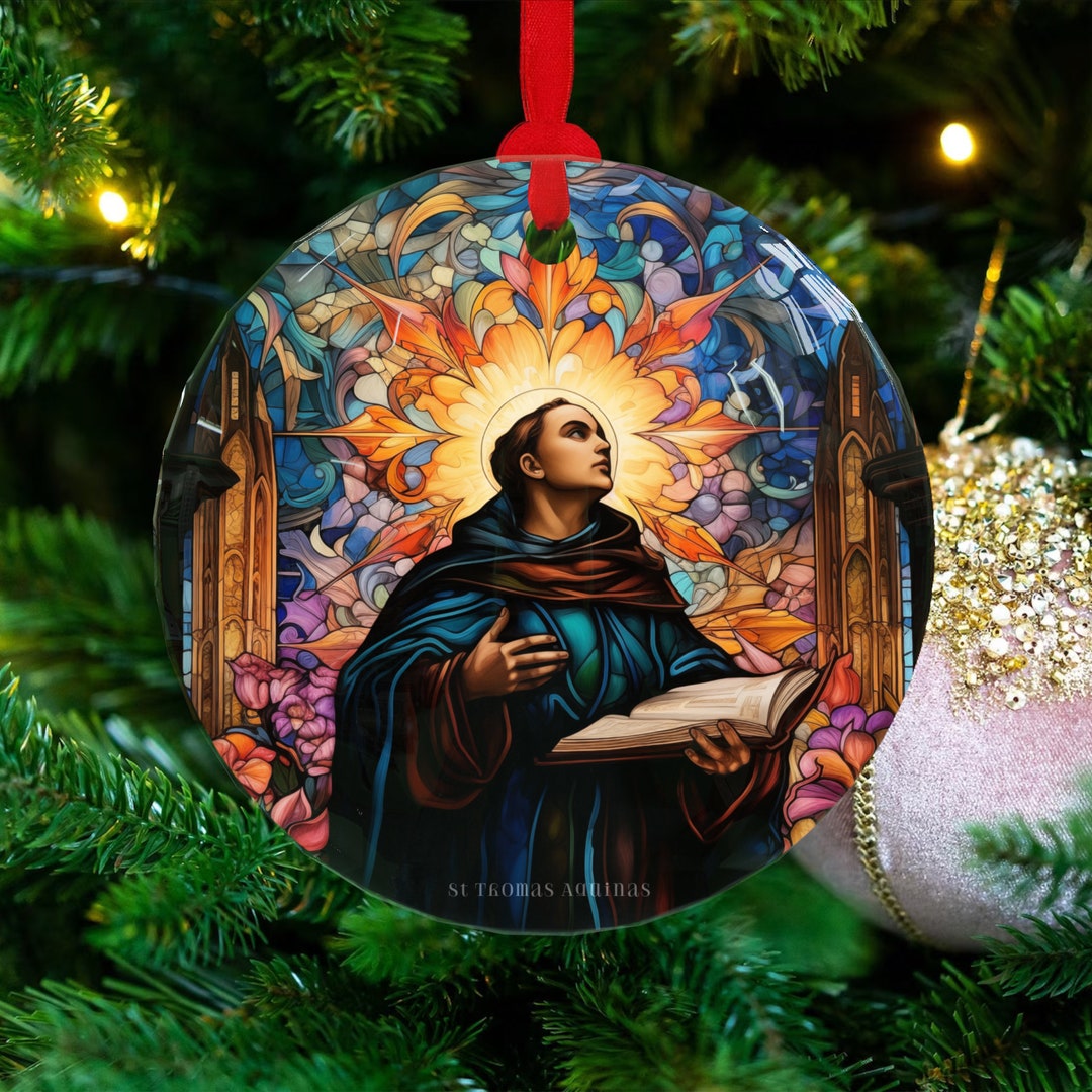 St Thomas Aquinas Christmas Glass Ornament St Thomas Aquinas Glass st-thomas-aquinas-christmas-glass-ornament-st-thomas-aquinas-glass