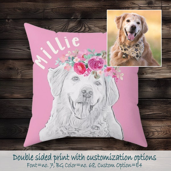 Personalized Pet Pillow Using Photo Custom Dog Name Pillow Case for Dog Lovers Gift Memorial Picture Pillow Pet Loss Cushion Cat Mom Gift