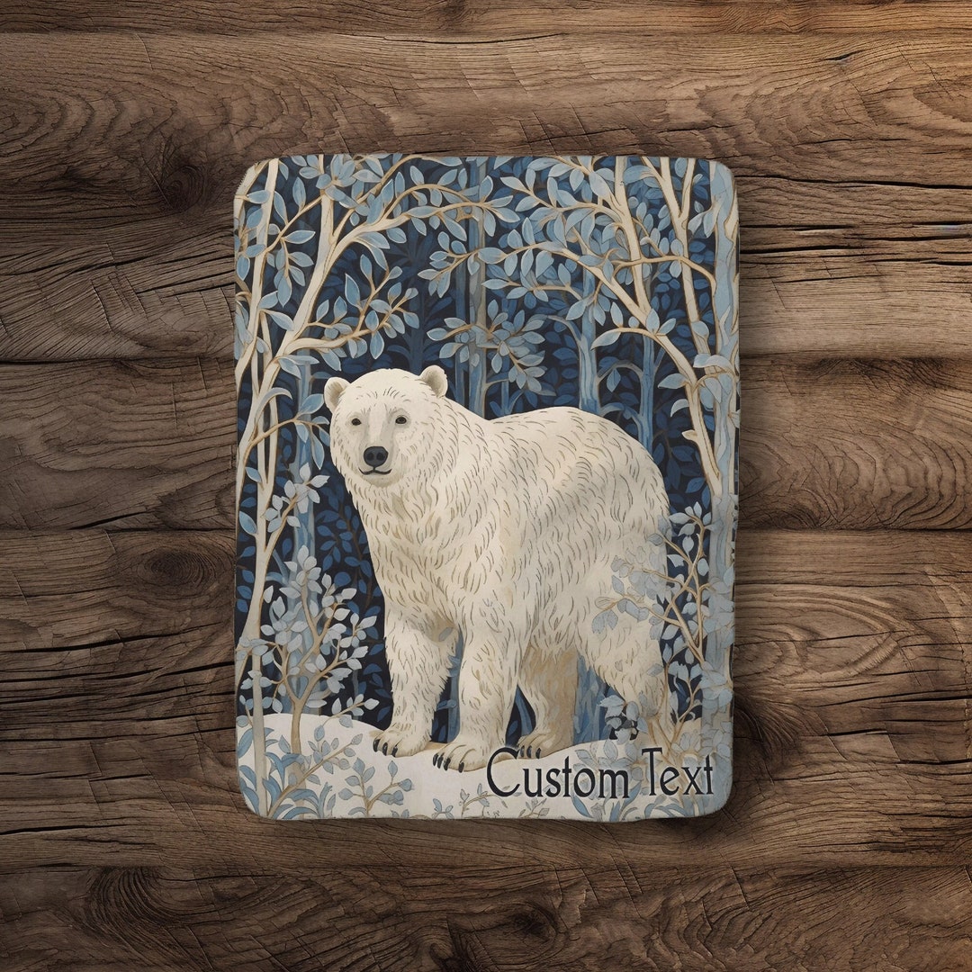 Personalized Sherpa Polar Bear Blanket, Unique Customized Soft Fleece