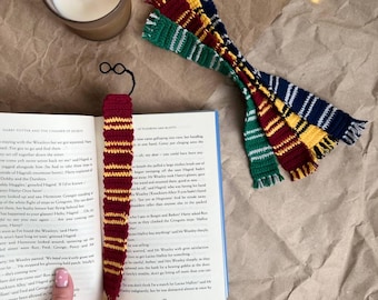 Marcadores de magos Juego de 5 marcadores Casas de magos Clubes de lectura Juego de marcapáginas de bufanda de hechicería mágica Marcador de magos Marcador de crochet