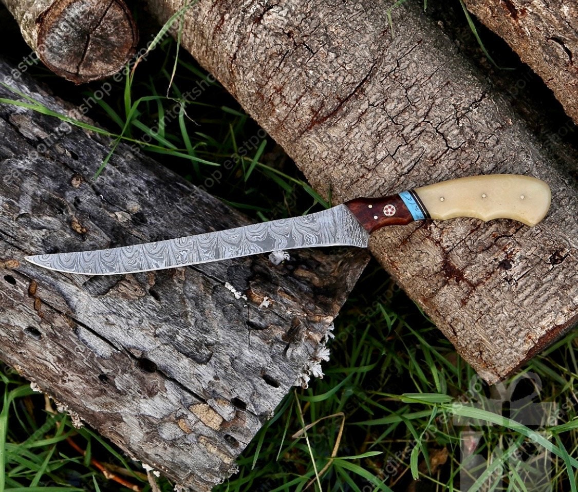 Damascus Knife Making Kit - Hornet - (9 Handle Options) - DIY Blade Kit