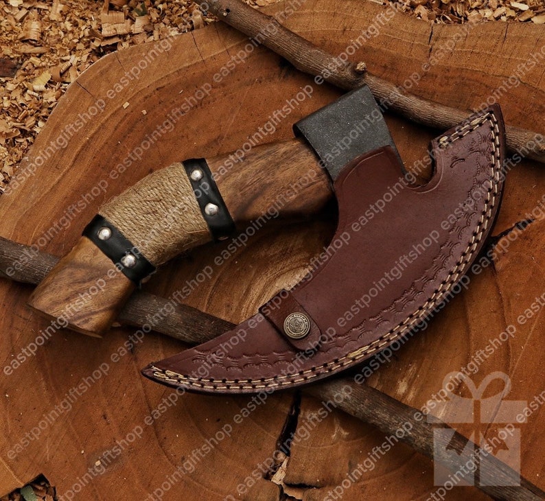 Hand Carbon Steel Ulu Kitchen Knife, Viking Ulu Knives, Pizza