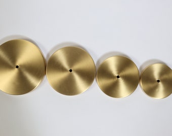 Metal Lamp Bases (Pure Brass, Polished Nickel) - Round 5", 6", 7" & 8" Finishes (1 Pc.)