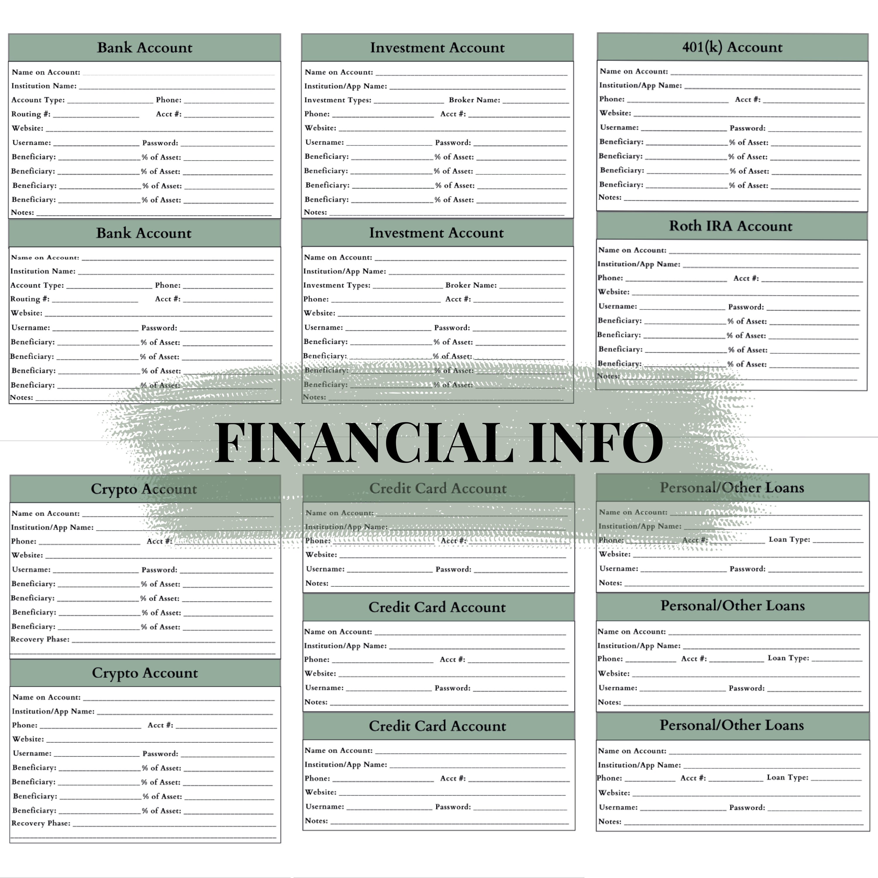 End of Life Planner Legacy Binder Final Arrangement Last Wishes Estate ...