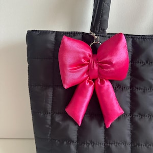 Puffy Bow Bag Keychain Cute Purse Charm Accessory Keychains for Bags Charms