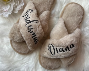 Personalized slippers for woman Bachelor Party Favor Bridesmaid Birthday Gifts for Her, Mother's Day Gift