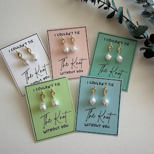 Tie the Knot Bridesmaid Proposal Earrings Box Bridesmaid Card Bridesmaid Gift Knot Earrings Bridesmaid Accessories for Bridesmaid Box