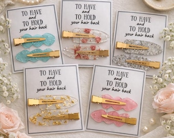 Bridesmaid To Have and to Hold Your Hair Back Clips Bridal Shower Box Favors Hair Clip Bridesmaid Proposal Bridesmaid Gift Box Accessories