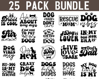 Paquete SVG con frases sobre perros: Diseños para amantes de las mascotas (descarga digital)