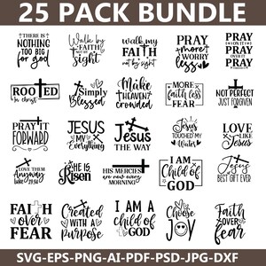 Christian Svg bundle, Scripture svg, Bible Verse svg, Blessed svg, Jesus Svg, God Svg, Faith svg, Religious svg, Cut Files for Cricut
