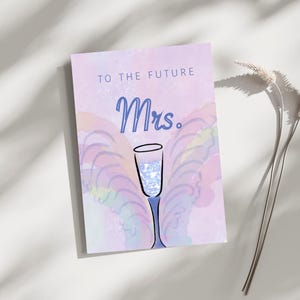 Carte imprimable de douche nuptiale, carte de future mariée, téléchargement immédiat, carte de voeux numérique 5 x 7, PDF nuptiale de douche, carte de mariage