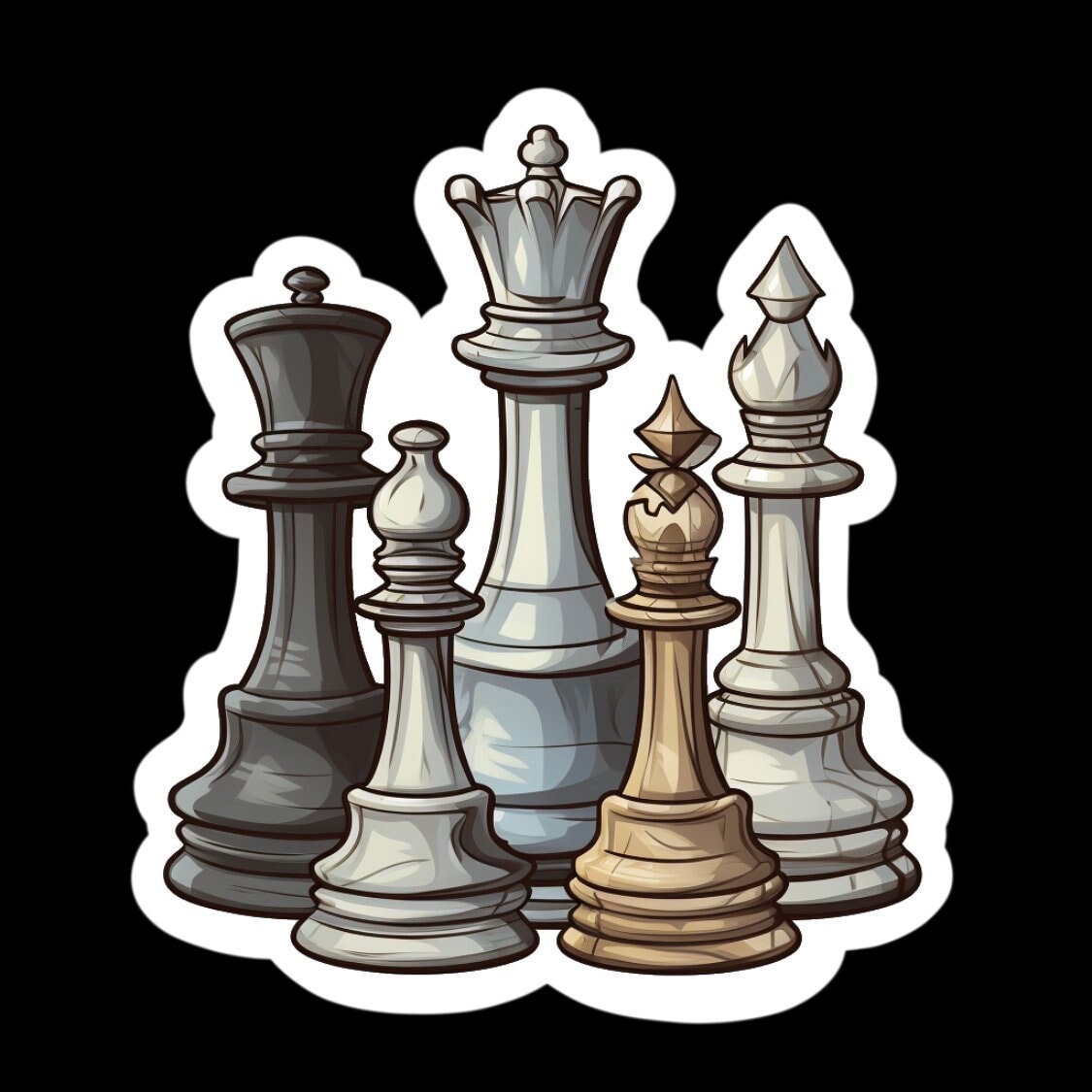Discord Chess Sticker Chess Pieces - Waterproof Sticker - Glossy - Water Bottle - Laptop - Etsy
