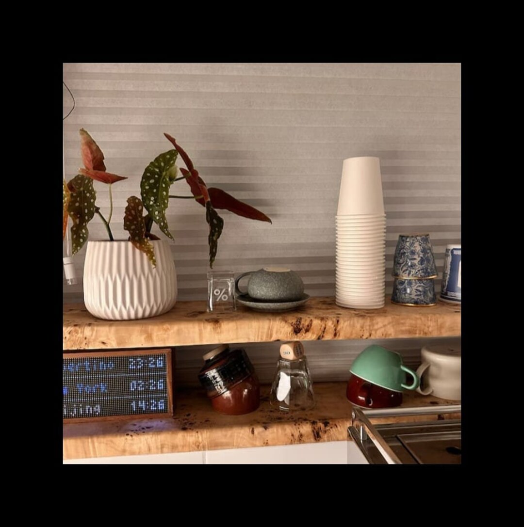 Mappa Custom Mappa Burl Floating Shelves, Custom Mazel Wood Shelves, Rustic Shelves ...