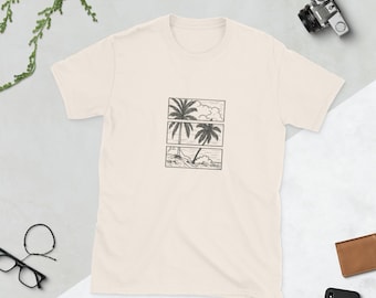 Retro Palm Tree T-Shirt: Summer Surfing Graphic Tee