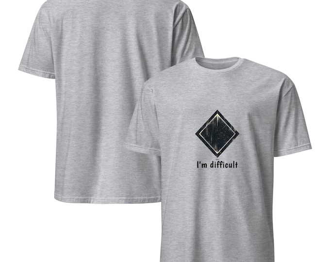 Funny Skiing Black Diamond T-Shirt: I'm Difficult Tee