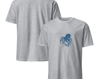 T-shirt minimaliste Octopus : design océan moderne