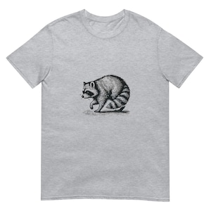 Vintage Racoon T Shirt, Funny Racoon T Shirt, Suspicious Racoon T Shirt, Short-Sleeve Unisex T-Shirt