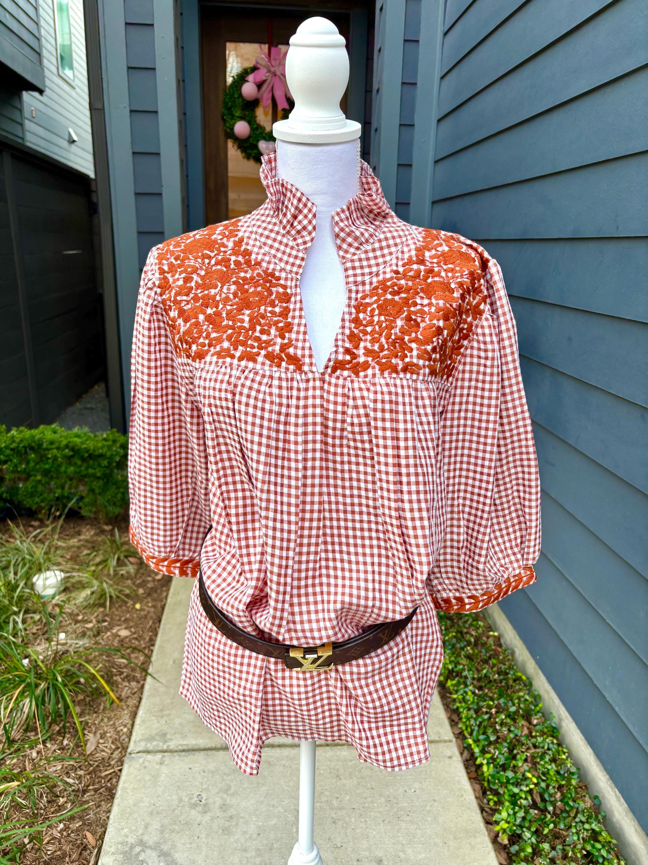 open lace back dress Orange Check Oxford Designer Shirt – Hamercop main image 1