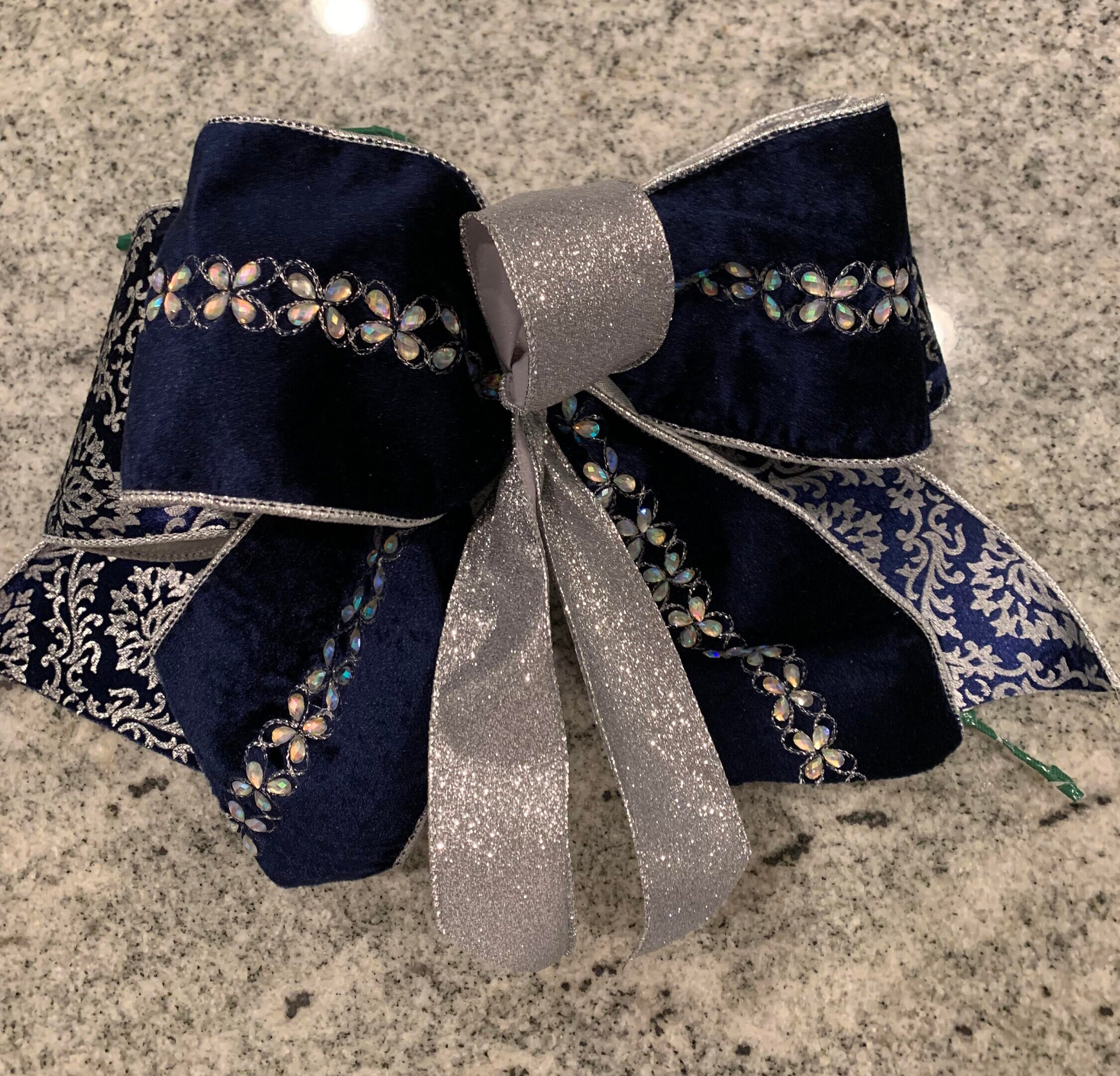 Blue and Silver Bows for Christmas Trees and Wreaths Etsy