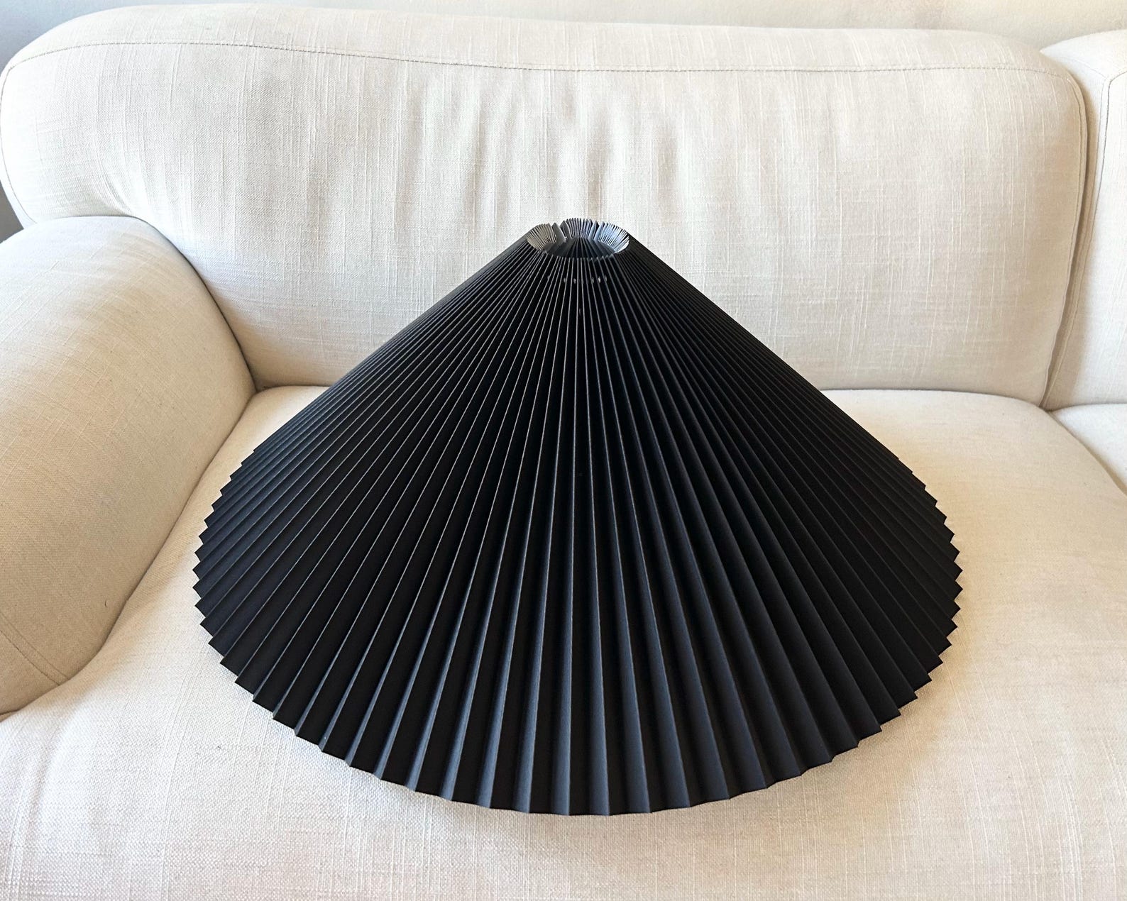 Hanging, Pendant Light With Pleated Lamp Shade - Etsy